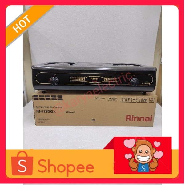 KOMPOR GAS RINNAI 2TUNGGU RI-712BGX ORIGINAL