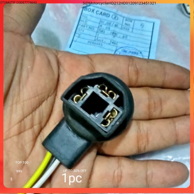 SOKET LAMPU H4 FITING LAMPU UTAMA MOTOR ORI JNy