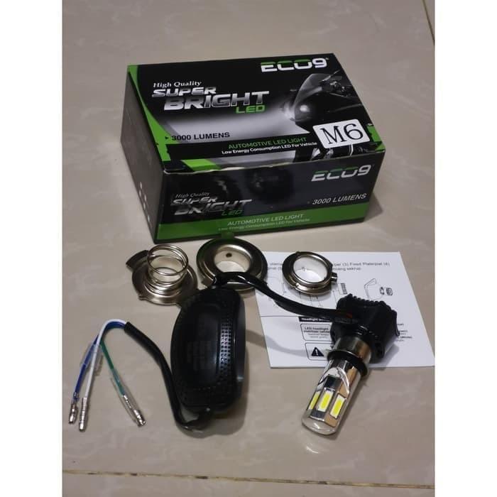 Lampu Motor ECO Nine 9 ECO 9 6 Sisi Led High Quality Nyala ICE BLUE