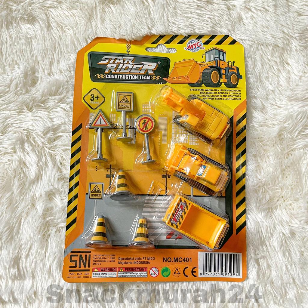 Mainan Mobil Mobilan Konstruksi Set Dimo Truk Beko Keruk