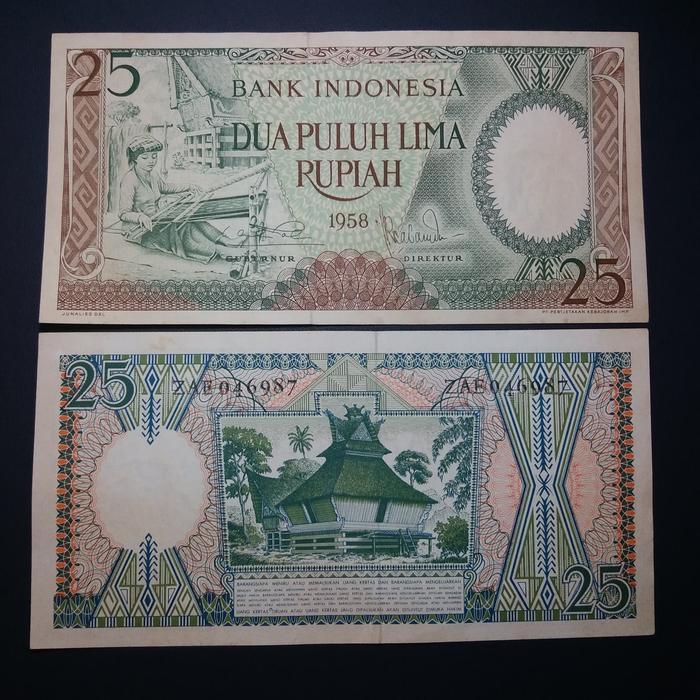 Uang Kuno 25 Pekerja 1958