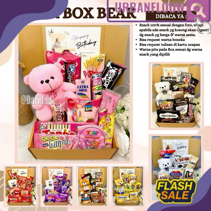 SweetValentine SNACK BOX KADO ULANG TAHUN / Gift Birthday / Hampers Snack Murah / Buket Snack / Buke