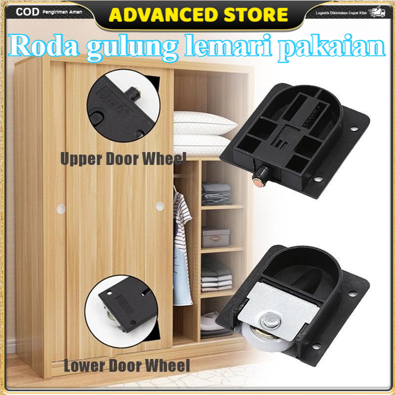 Wardrobe Sliding Door Wheel Heavy Duty, Roda Sliding Lemari Plastik Dia