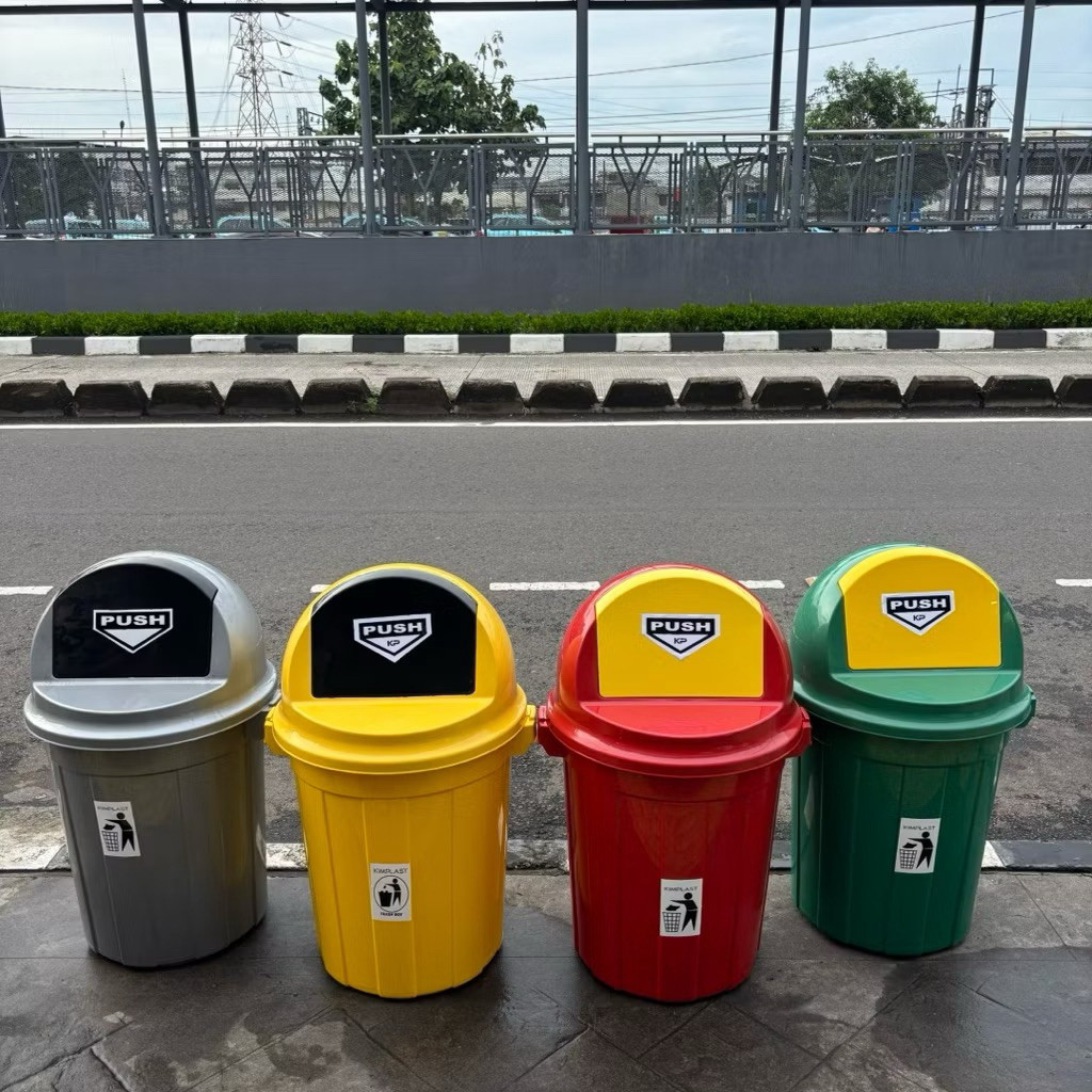 KIMPLAST - Tempat Sampah + Tutup 80 Liter Tempat Sampah Besar Tong Sampah Tong Sampah Besar Tempat S