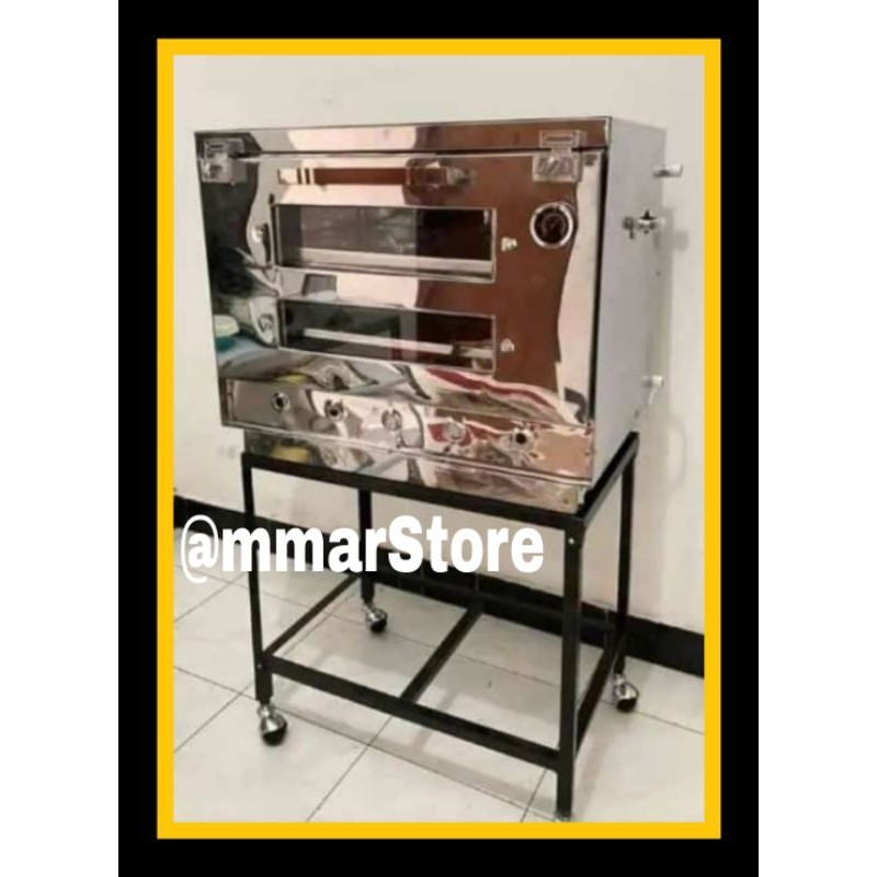 Oven Gas Bahan Stainless Ukuran 60X40 Cm, Oven Gas Api Atas Bawah, Oven, Oven gas antikarat, open an