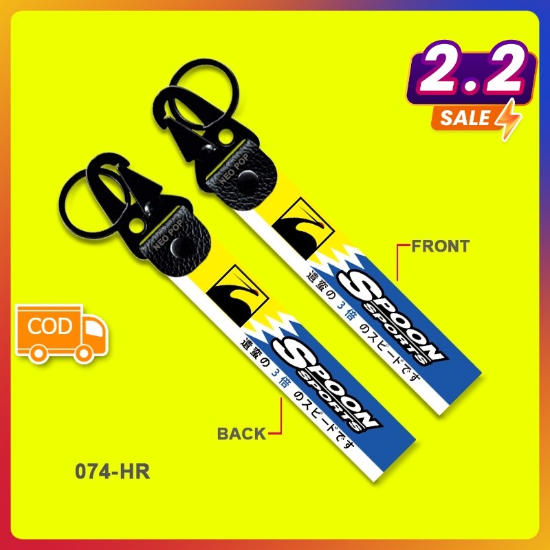 GANTUNGAN KUNCI PREMIUM SPOON SPORTS LOGO KEYCHAIN KEREN MOBIL AKSESORIS PART MODIFIKASI JAPAN DOMES