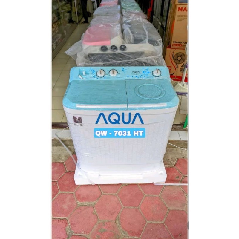 MESIN CUCI AQUA QW-7031HT 2 TABUNG 7 KG QW 7031 HT