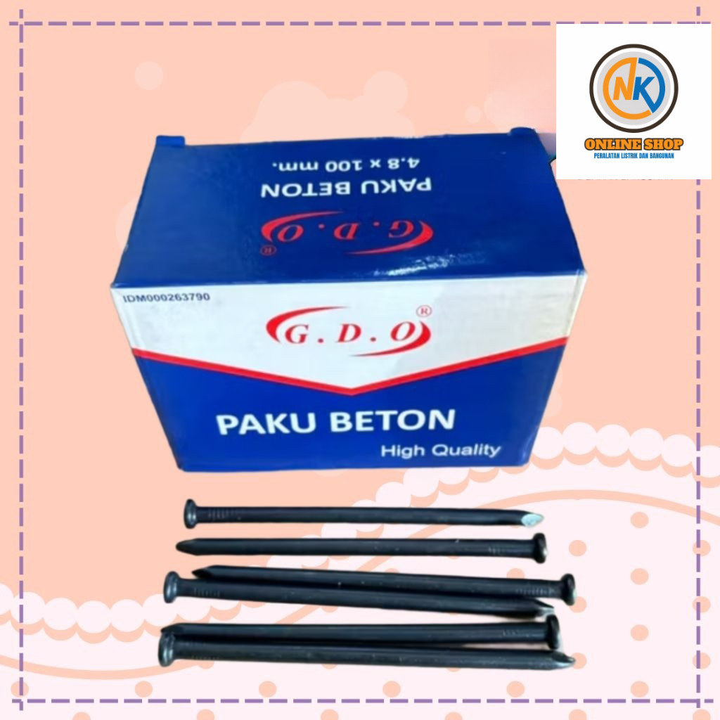 NK_ONLINESHOP MENJUAL PAKU BETON HITAM GDO 10 CM - PAKU BETON GDO 10CM 1 DUS