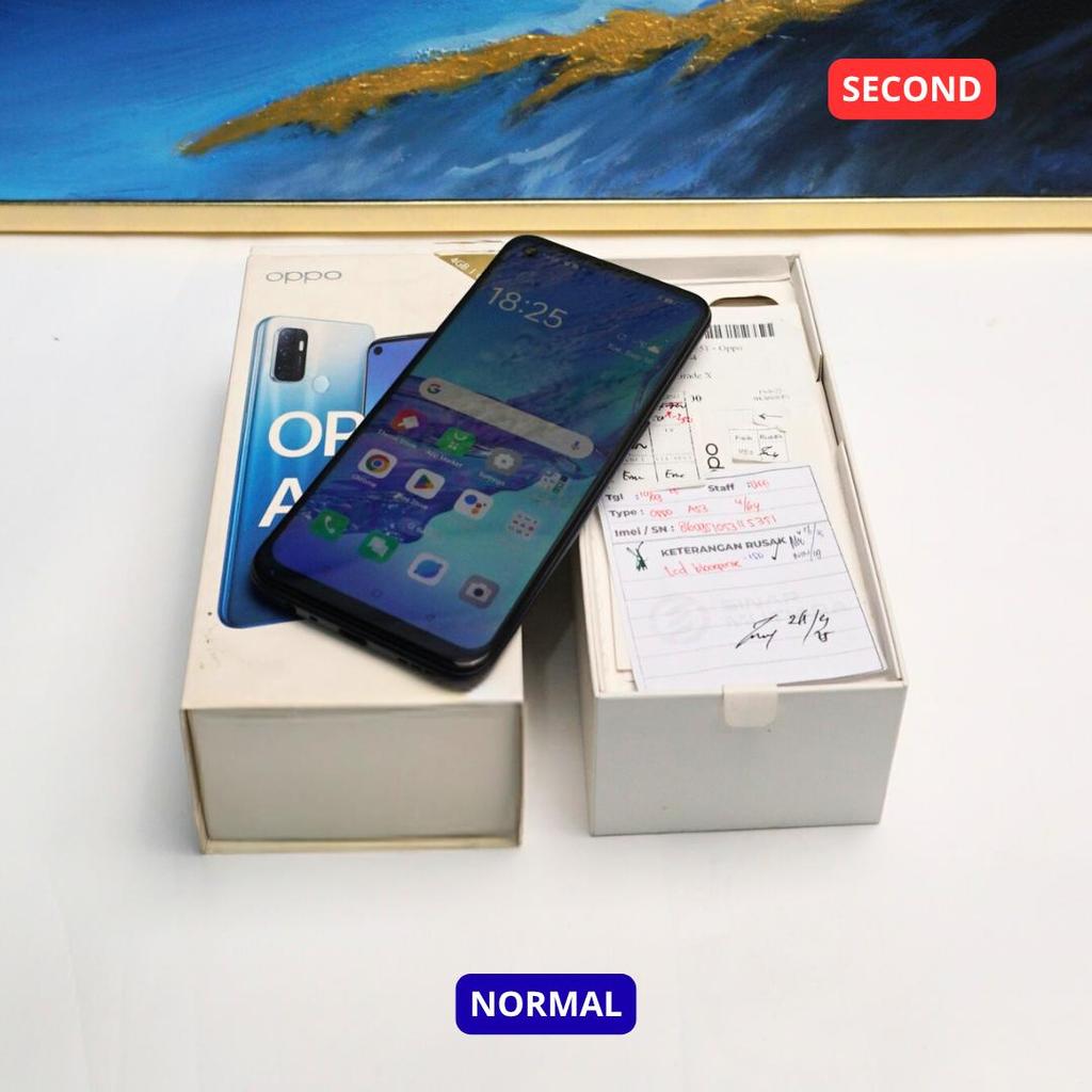 OPPO A53 4/128 GB HP SECOND ORIGINAL SINAR MUTIARA CELL