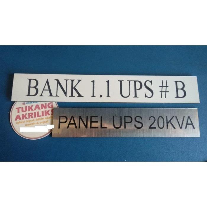 Label Panel Listrik / Nameplate Panel CUSTOM murah cepat langsung biki