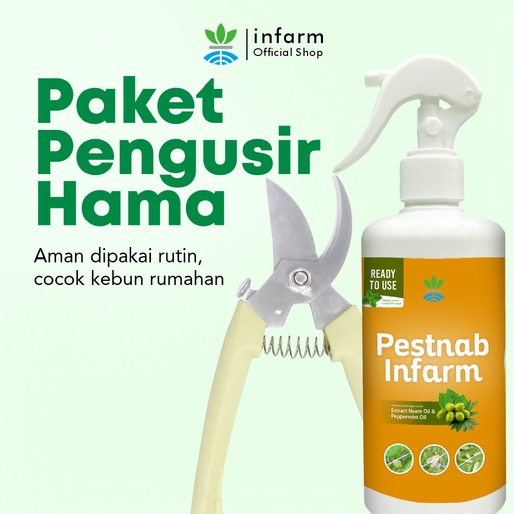 INFARM - Paket Pengusir Hama, Pestisida Nabati Organik Siap Pakai 500 ml dan Gunting Dahan Ampuh