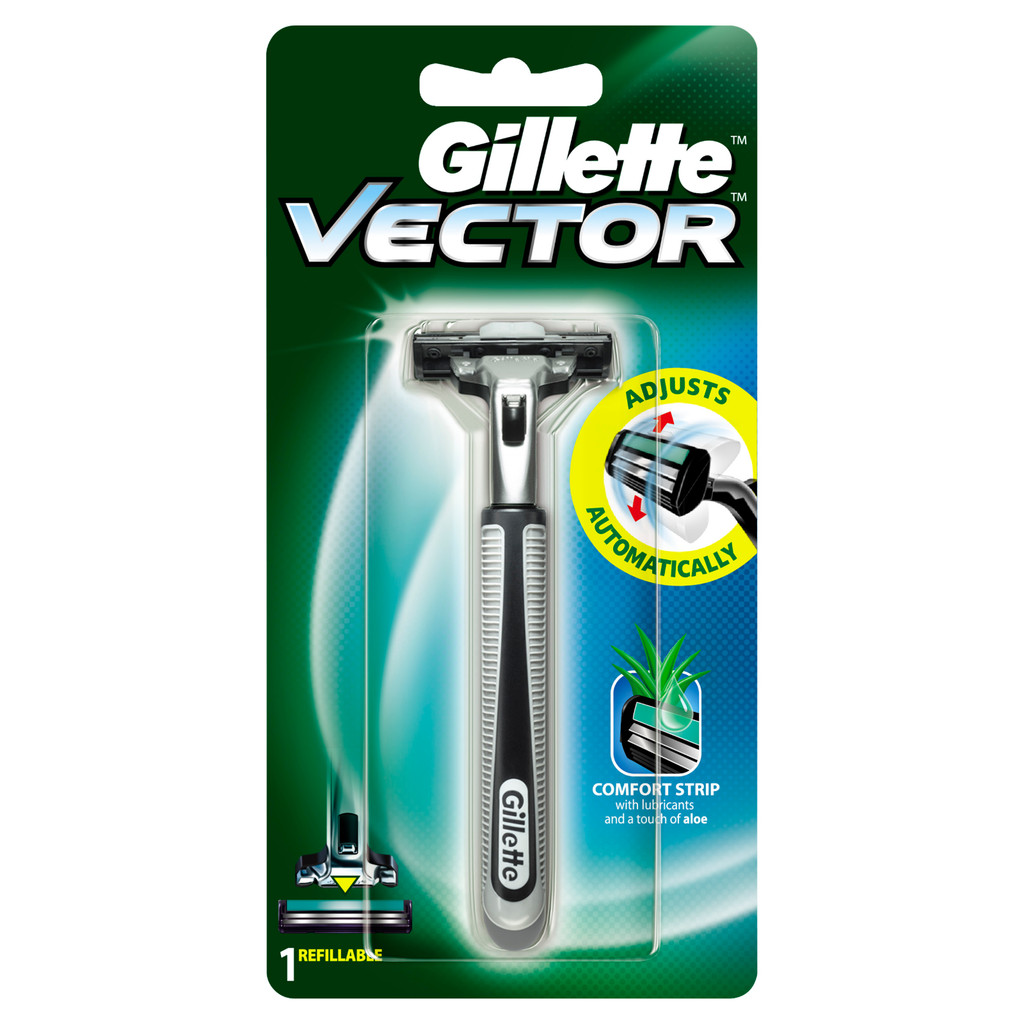 Gillette Pencukur Vector 2 Mata Pisau Isi Ulang Pisau Cukur