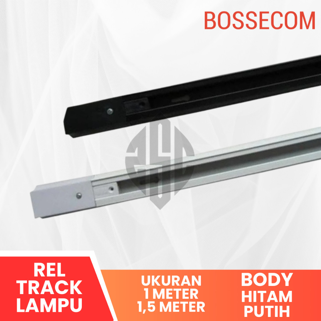 BOSSECOM REL TRACK DAN KONEKTOR SAMBUNGAN LAMPU PROJEKTOR TRACKLIGHT SPOTLIGHT 1 METER