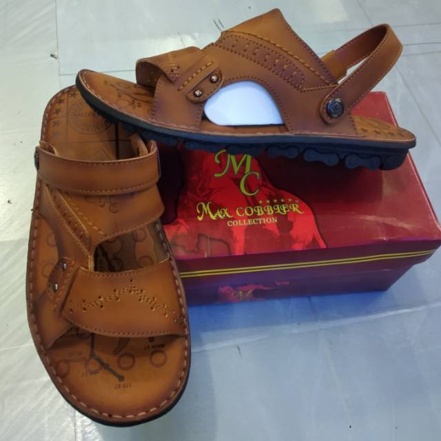 SANDAL kulit MAX COBBER GUCCII FASHION PRIA KEREN TERKINI