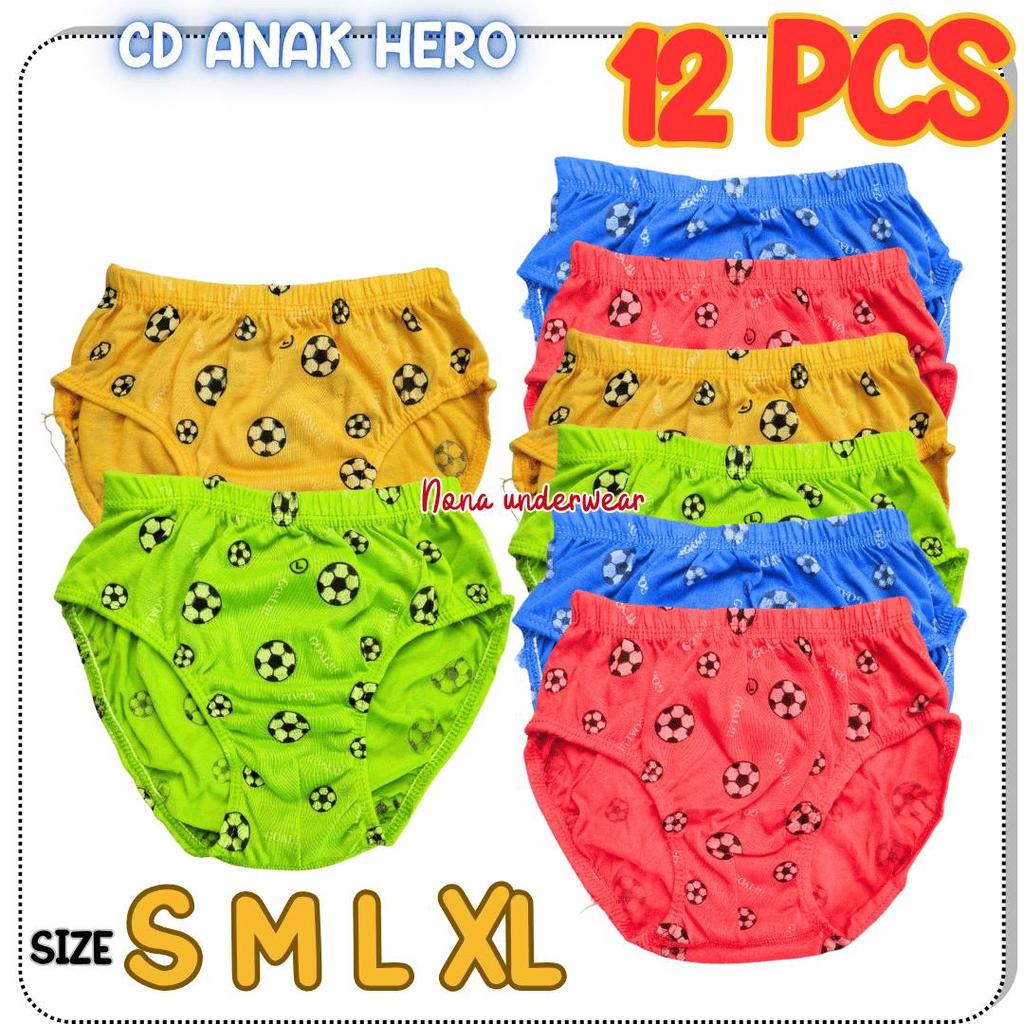 Paket Lusinan 12 Pcs CD Anak Cowok Celana Dalam Anak Cowok Balita PAUD TK SD Adem