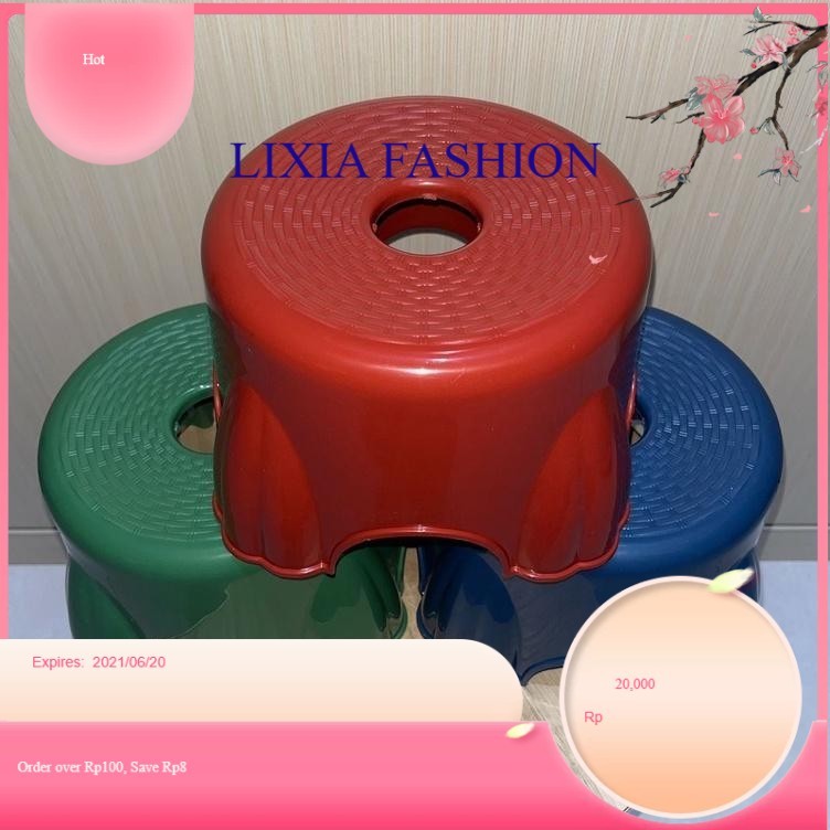 Murah bangku plastik bulat / bangku jongkok / kursi jongkok / bangku / bangku plastik / kursi plasti