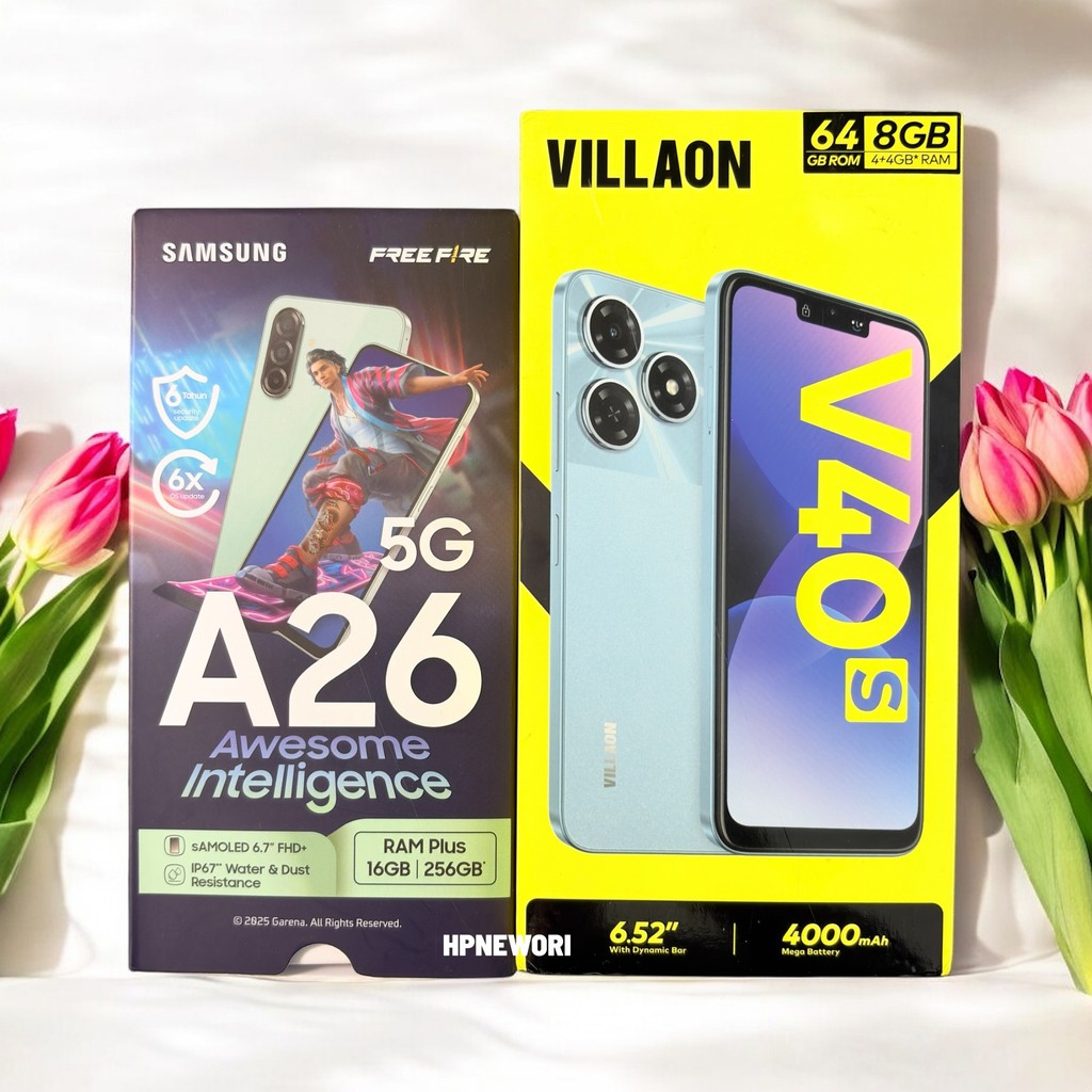 Second Samsung Galaxy A26 5G 8/128Gb & Second Villaon V40s 4/64Gb Mulus Fulset Sesuai Gambar