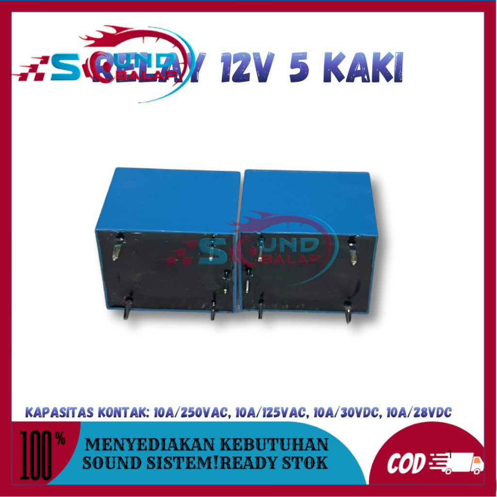 RELAY 12 VOLT 5 PIN / Relay DC 12v 5pin Murah