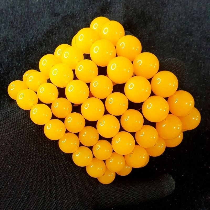 Gelang Mila Asli Kuning dan Merah Baltic Amber Stone 30+ Tahun / Resin Pohon Batu Alam Ambar Aksesor