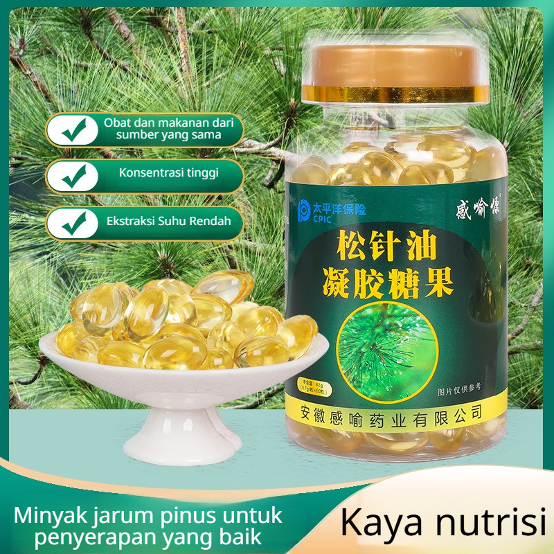 Suplemen Antioksidan / Daya Tahan Tubuh GKTK-English Permen Jelly Minyak Jarum Pinus / Ekstrak Pinus