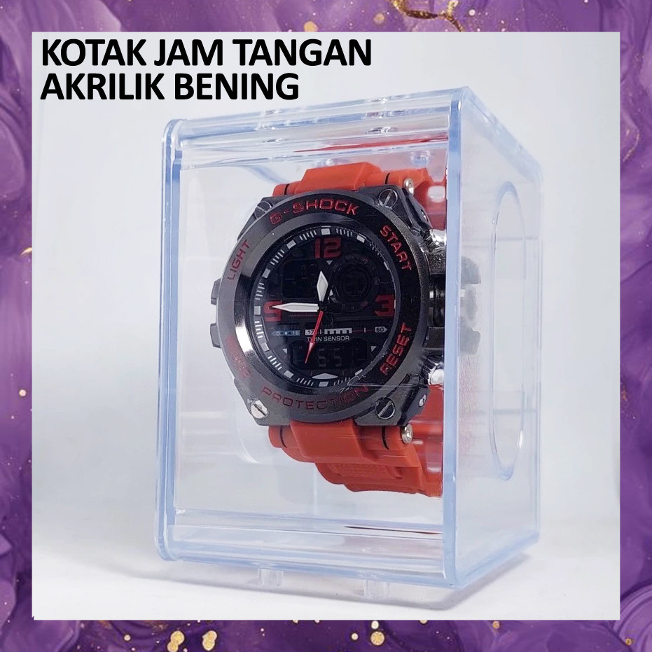 (SBA) Stand Display Jam Tangan Akrilik Kotak Bening Berdiri Transparan Besar Mika Acrylic Box Digite