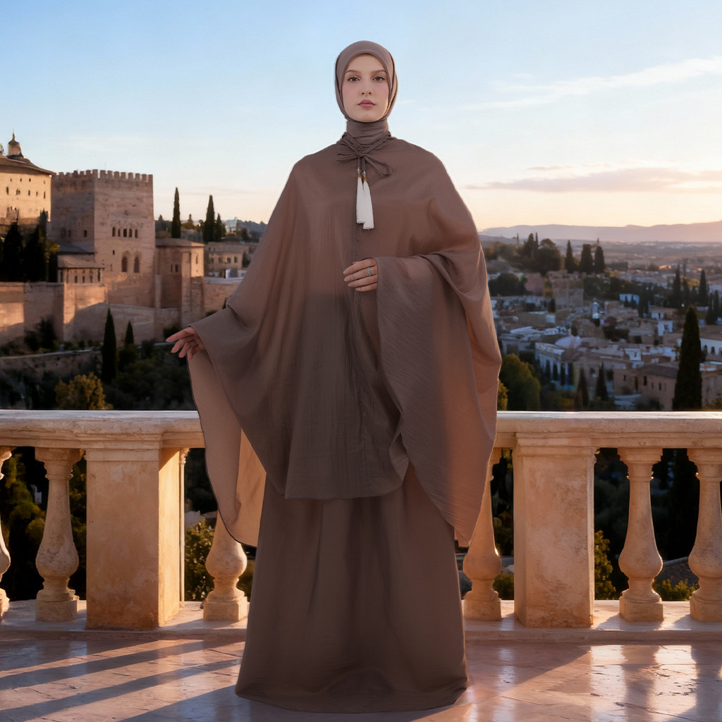 MANDJHA Khansa Tauve Prayer Set Raya By IVAN GUNAWAN - Mukena Muslim Modest ORIGINAL