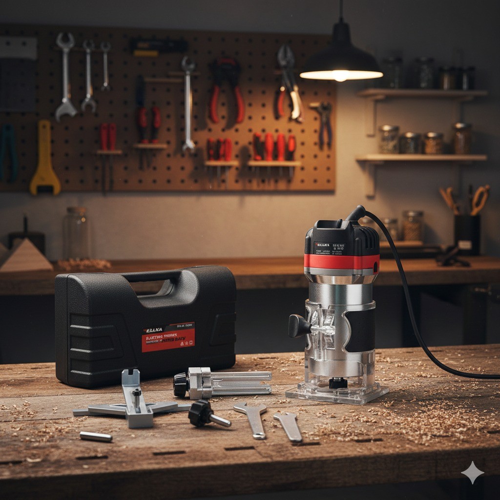 Mesin Profil MAKTEC MT370 6MM / Mesin Router Trimmer Profil Kayu Wood Trimmer Maktec By ELLKA GERMAN