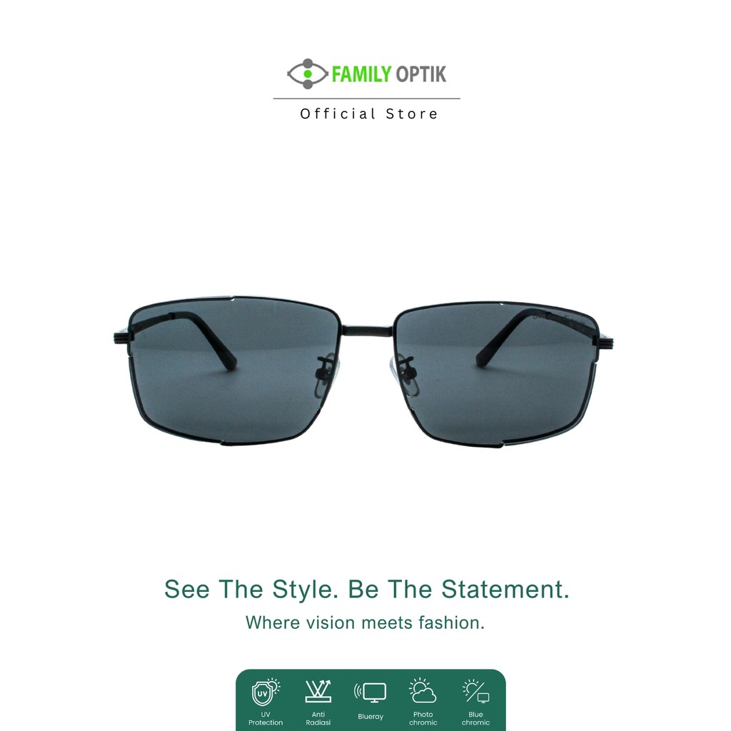 Kacamata Hitam Sunglasses - Joanna France (8006) - Pria Wanita Unisex anti uv