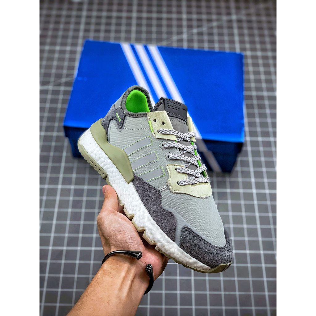 Adidas Nite Jogger 2019 Boost Clover - Sepatu Lari Retro 3M Reflektif Full Boost, Bahan Asli Pabrik