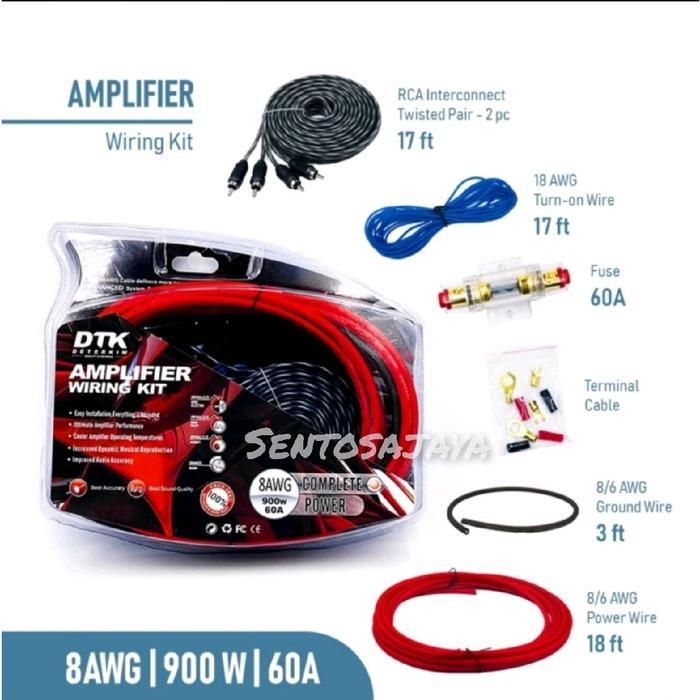Kabel Set Power Wiring Kit Amplifier DTX