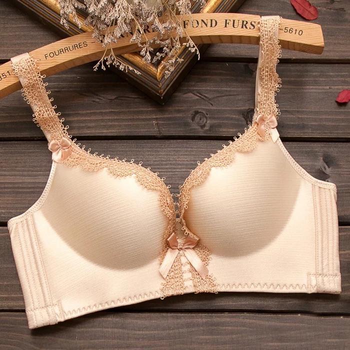 Bra bh seamless tanpa kawat busa penekan lemak samping Push Up 888 - Biru, 32