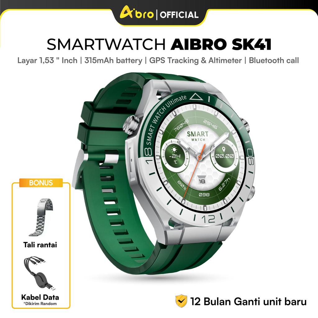 Aibro SK41 Smartwatch | Jam Tangan Pria Olahraga | Sport Mode Bluetooth Call | Fitness Tracker