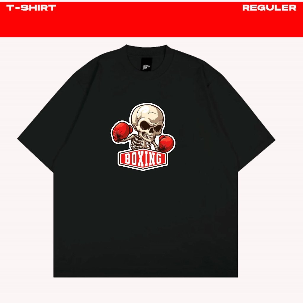 Industri Maggot - BOXING| Kaos Reguler| Kaos Lengan Pendek| Baju Pria Wanita baju pria - COD