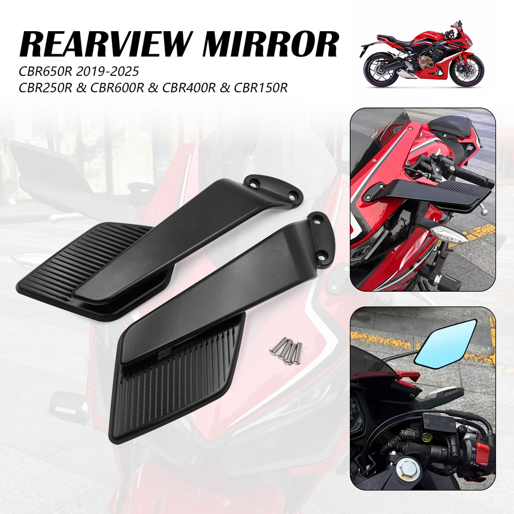 Aksesoris Motor Kaca Spion Baru Untuk Honda CBR600R cbr600r Kaca Spion Stealth Winglet yang Dapat Di