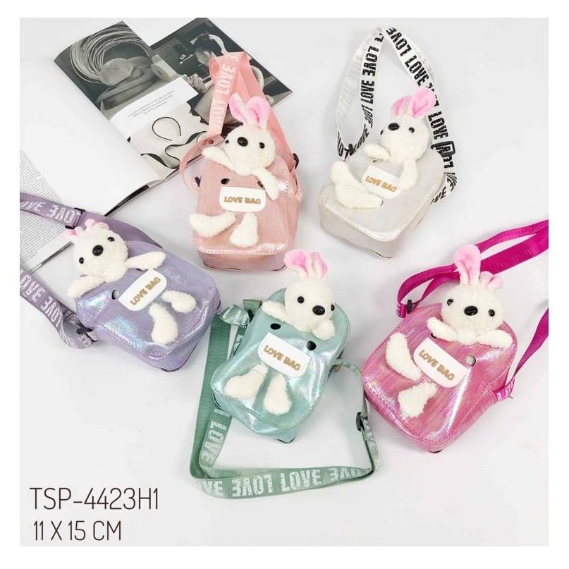 Tas Selempang Anak Perempuan Boneka Kelinci Lucu