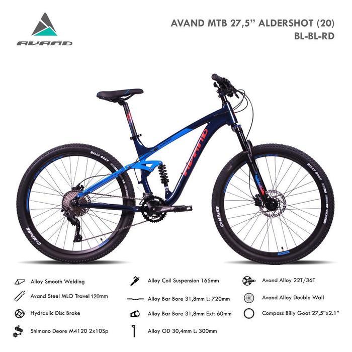 Sepeda MTB United 27,5 Avand Aldershot Fullsus 2x10speed