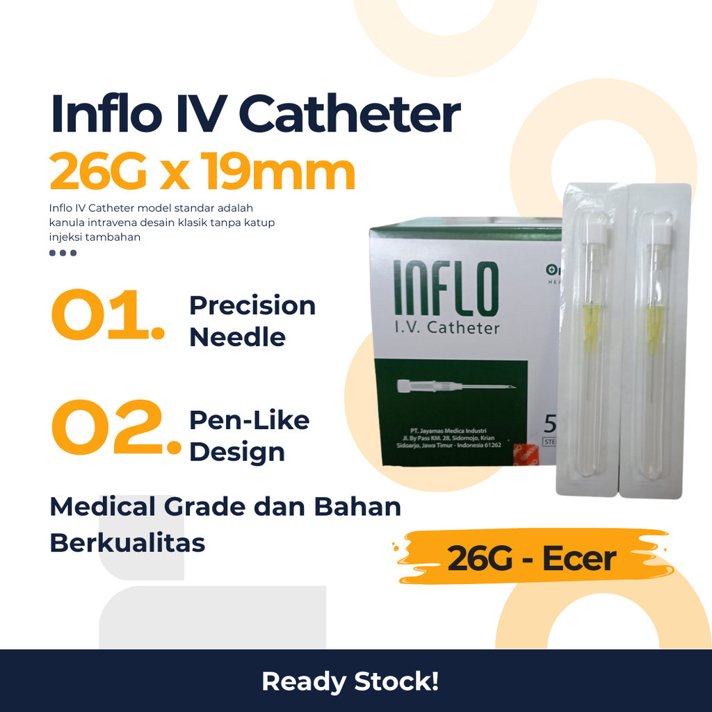 INFLO IV CATHETER 26G x 19MM ECER
