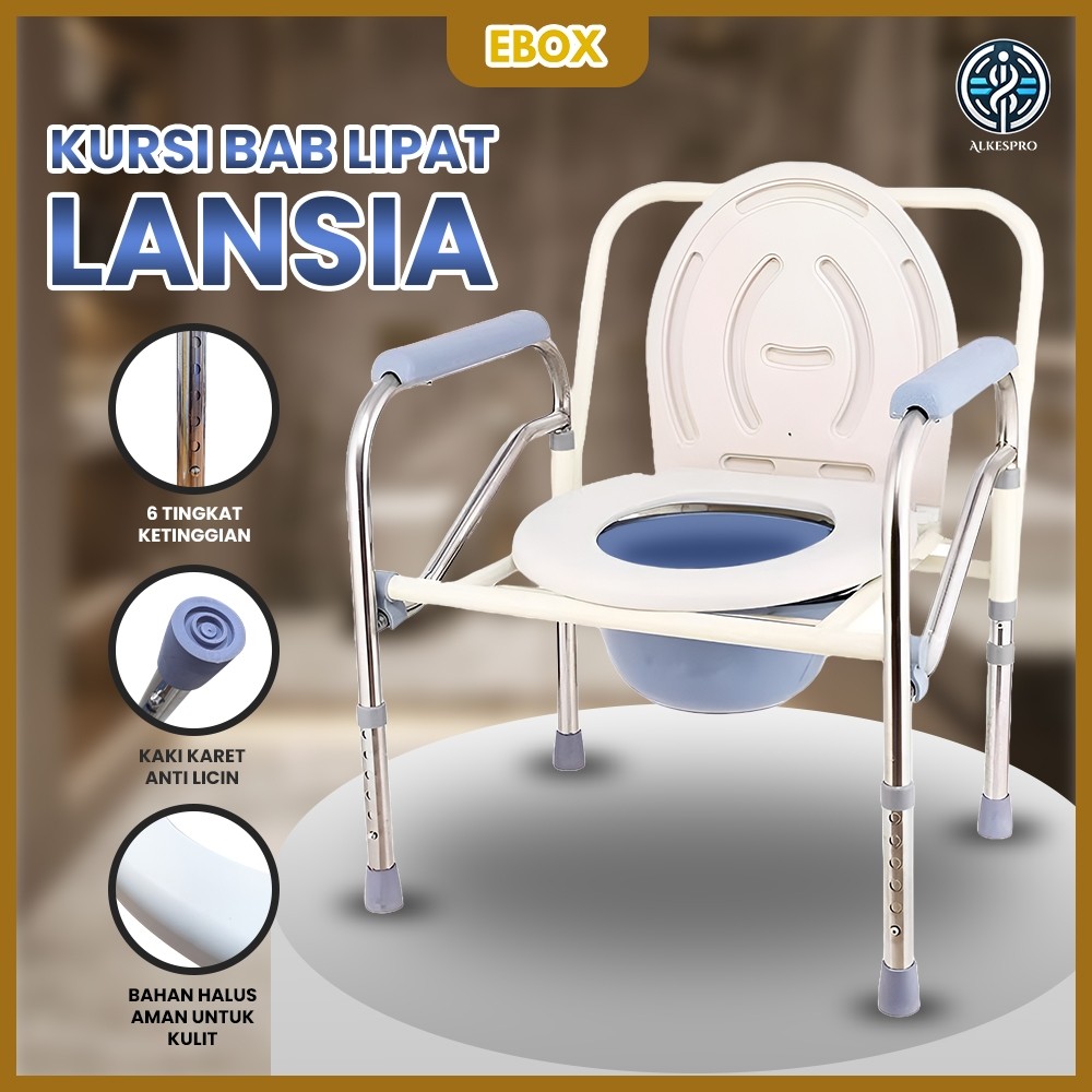 EBOX Kursi BAB Lipat Kursi Toilet Lansia Kursi Pispot