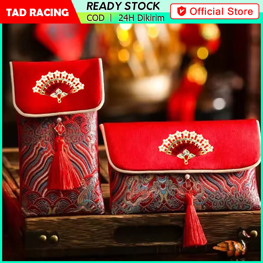 Angpao Kain Imlek Chinese New Year Red / Angpao Dompet Kain Sovenir Imlek Chinese / Angpao Kain Imle