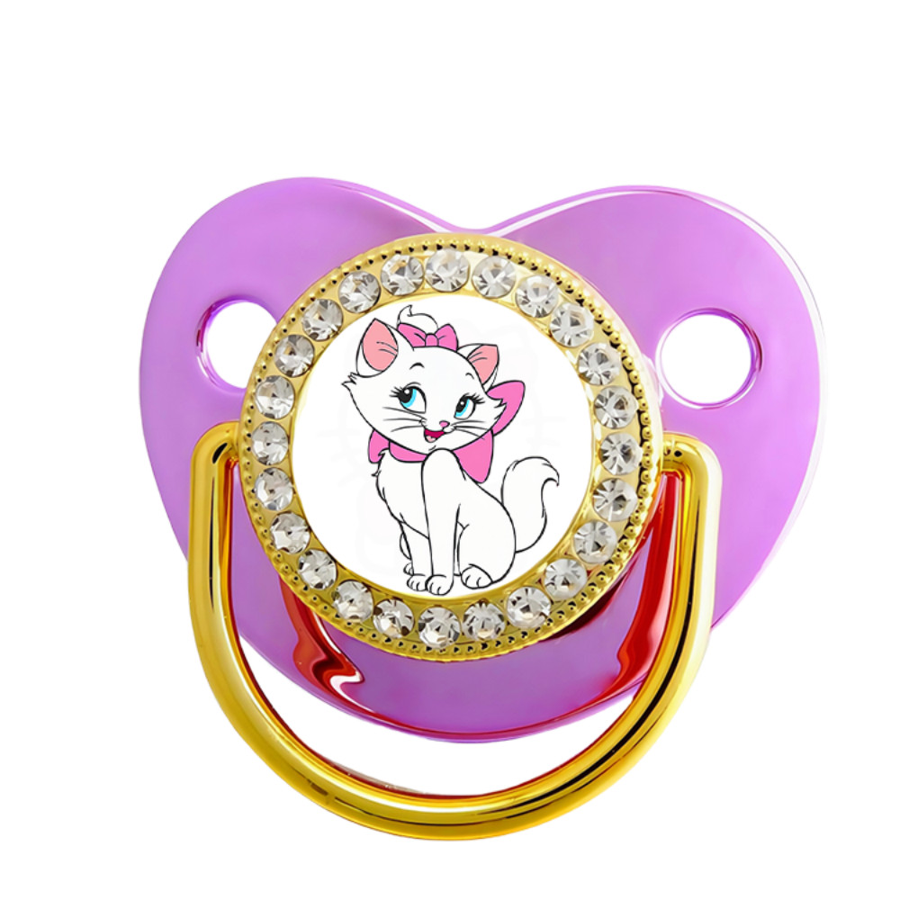 Luxurious baby pacifier  Anime print newborn chewable teething toy  Cutesy baby silicone biting toy 