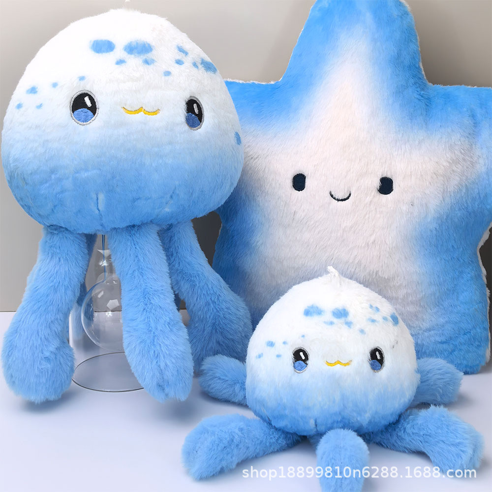 Boneka Hewan Populer: Ubur-ubur Akuarium, Boneka Bintang Laut, Figur Hewan