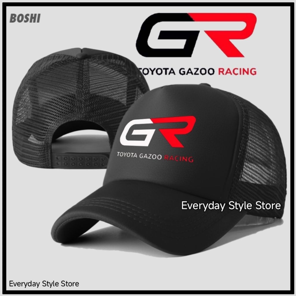 Topi Toyota Gazoo Racing Trucker / Topi Jaring Fashion Otomotif / Topi Jala Bisbol Pria Wanita Toyot