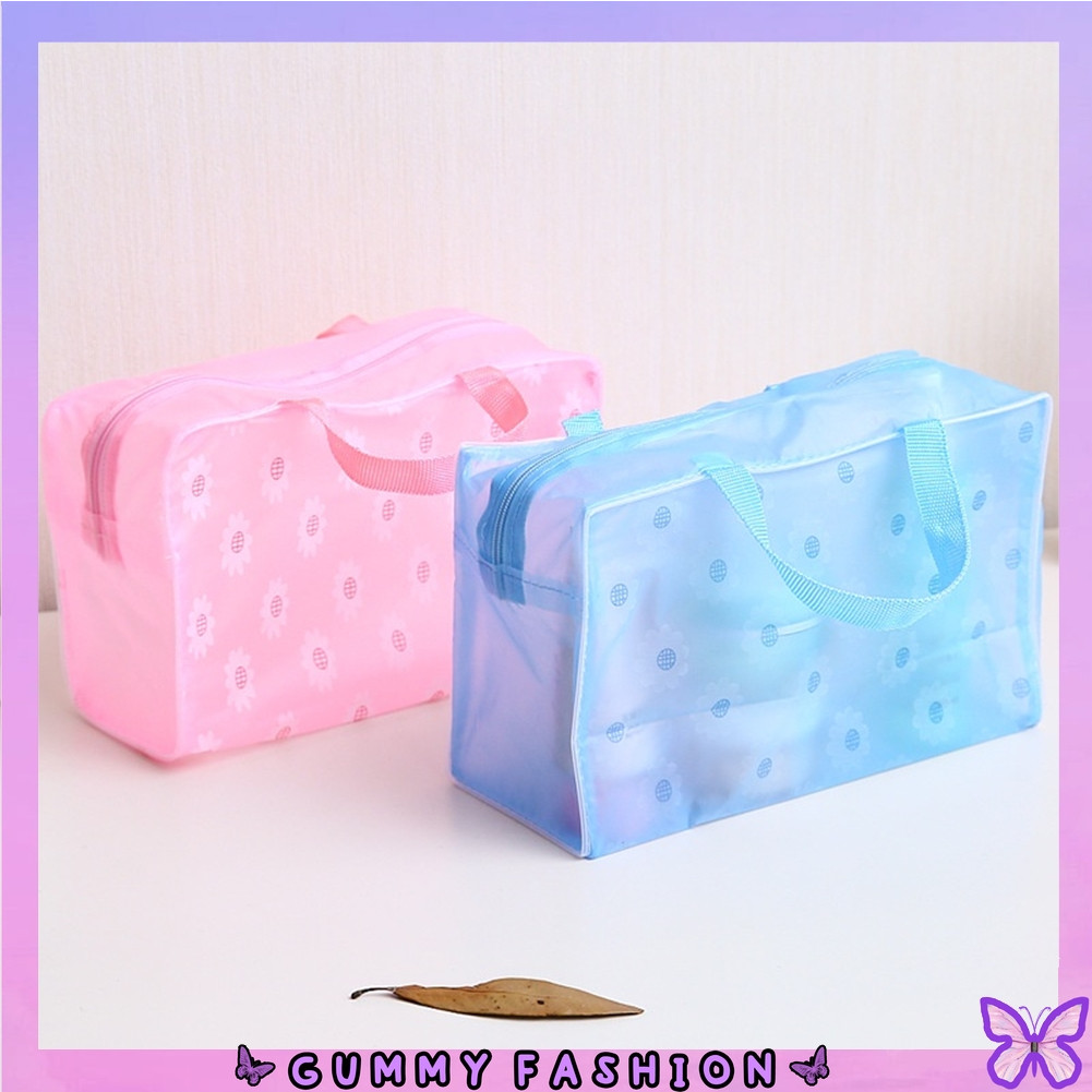 •KEDAI SALSA• KO684 Tempat Make Up Tas kosmetik Anti Air Bahan PVC Cosmetic Organizer Travel Bag