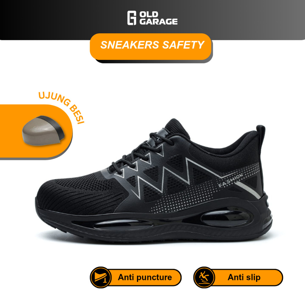 New Sepatu Safety Sport Sneakers Safety Pria Ujung Besi 9231
