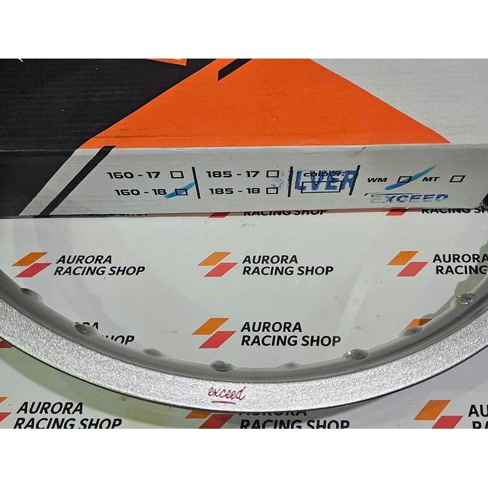 VELG TK EXCEED 18 X 160 HOLE 36 SILVER KULIT JERUK