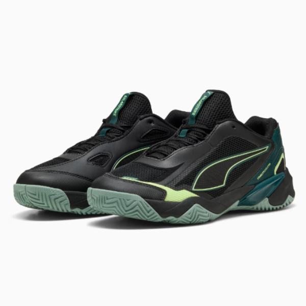 PUMA Sepatu Olahraga / Tenis / Padel / Badminton / Bulu Tangkis Unisex Solarstrike 4 Warna PUMA Blac
