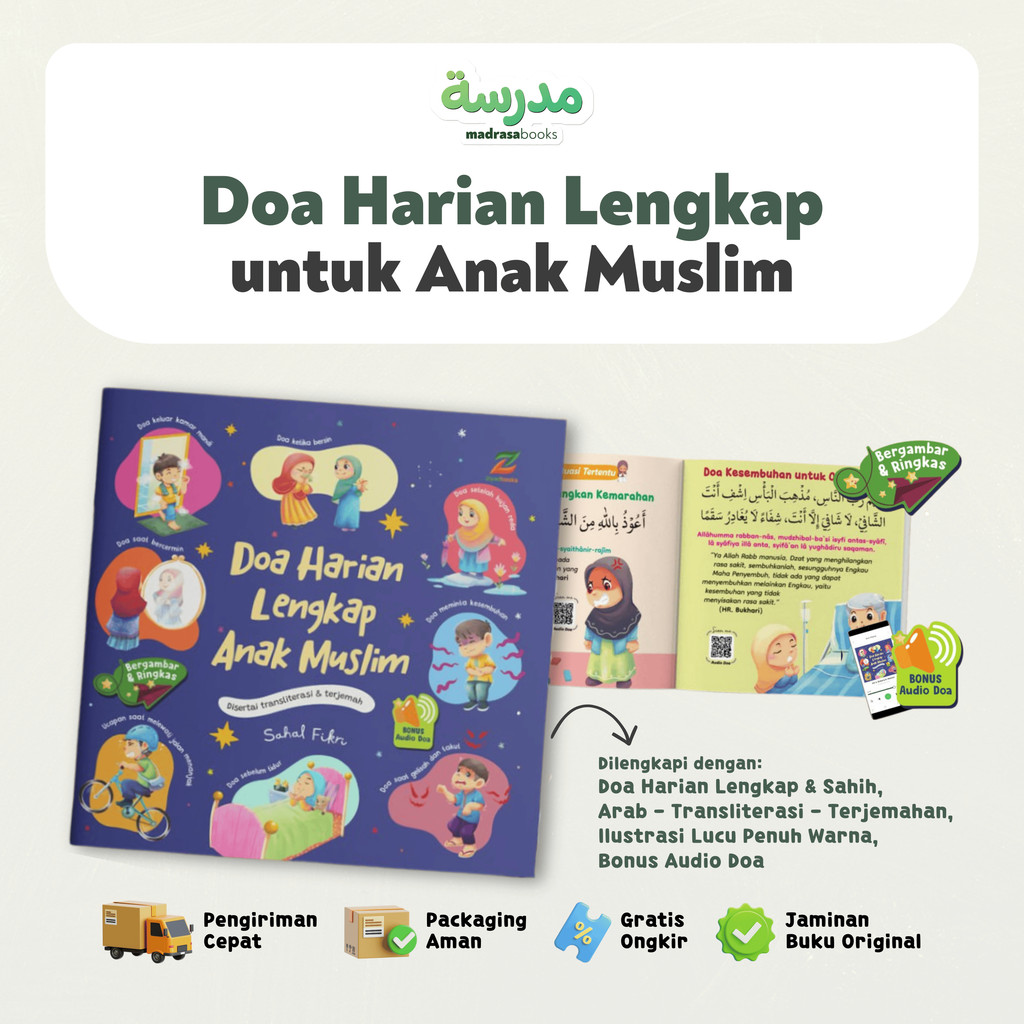 Ziyadbooks - Buku Hafalan Doa Anak - Doa Harian Lengkap Anak Muslim - Dilengkapi Tulisan Latin Dan T
