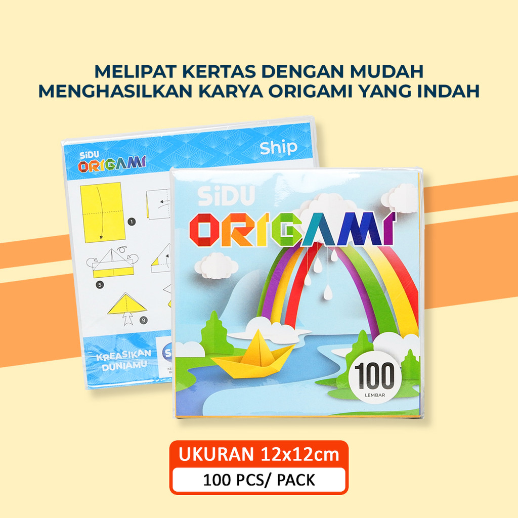 Kertas Origami Lipat Origami / Origami SIDU isi 100 Greebel isi 25