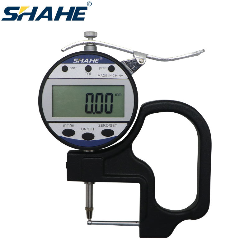 SHAHE Digital Thickness Gauge Electronic Thickness Meter Thickness Tester 0-10 mm