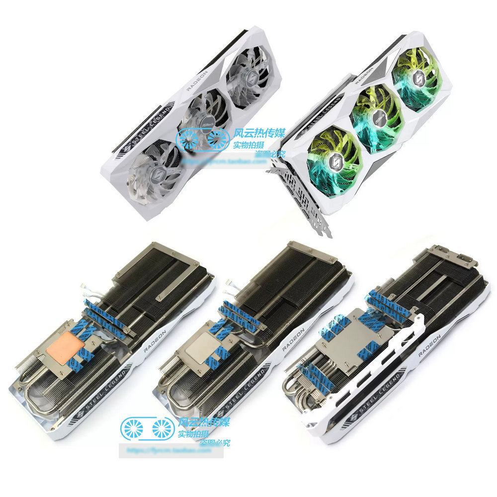 Chłodnica do karty graficznej ASROCK RX6650XT RX7600 RX7700XT RX7800XT RX7900GRE STEEL LEGEND
